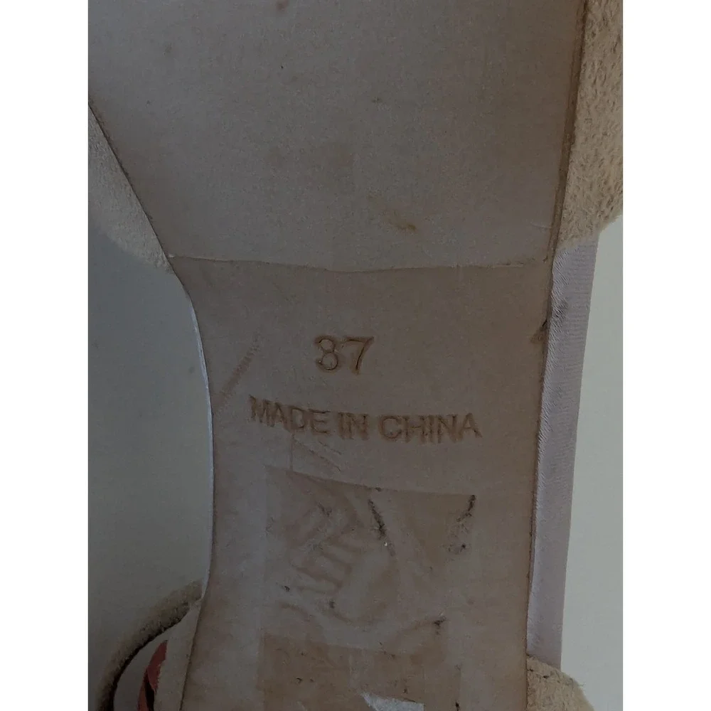 Reiss Womens Heels Size 7 Nude Coral Ankle Strap Cutout Peep Toe Stiletto - Picture 12 of 16